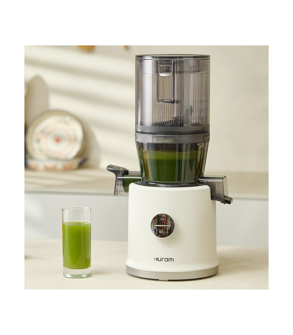 Extracteur de jus vertical Hurom H80-ST - Gris titane