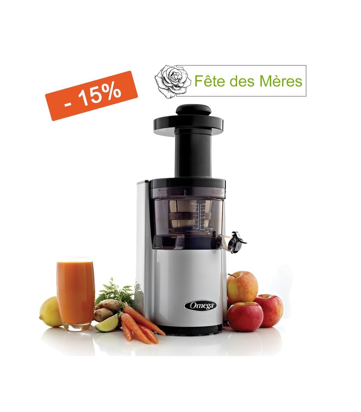Extracteur de jus Omega VSJ843 - Argenté