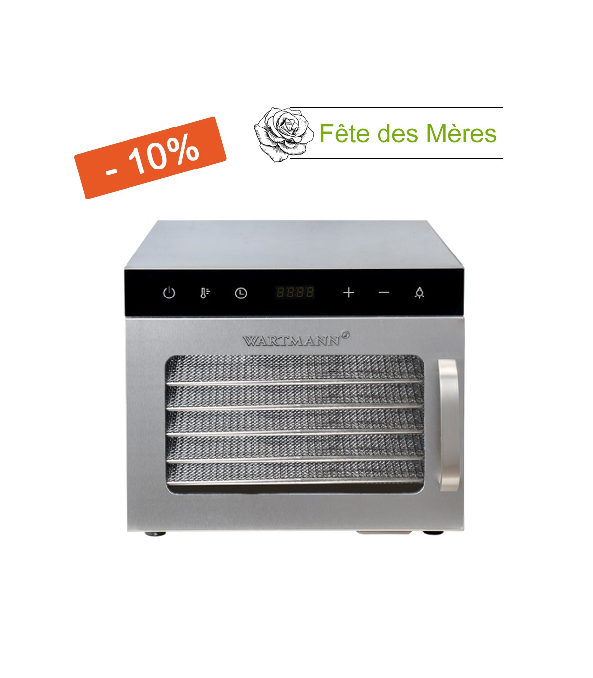 Déshydrateur inox 6 plateaux Wartmann WM-2206