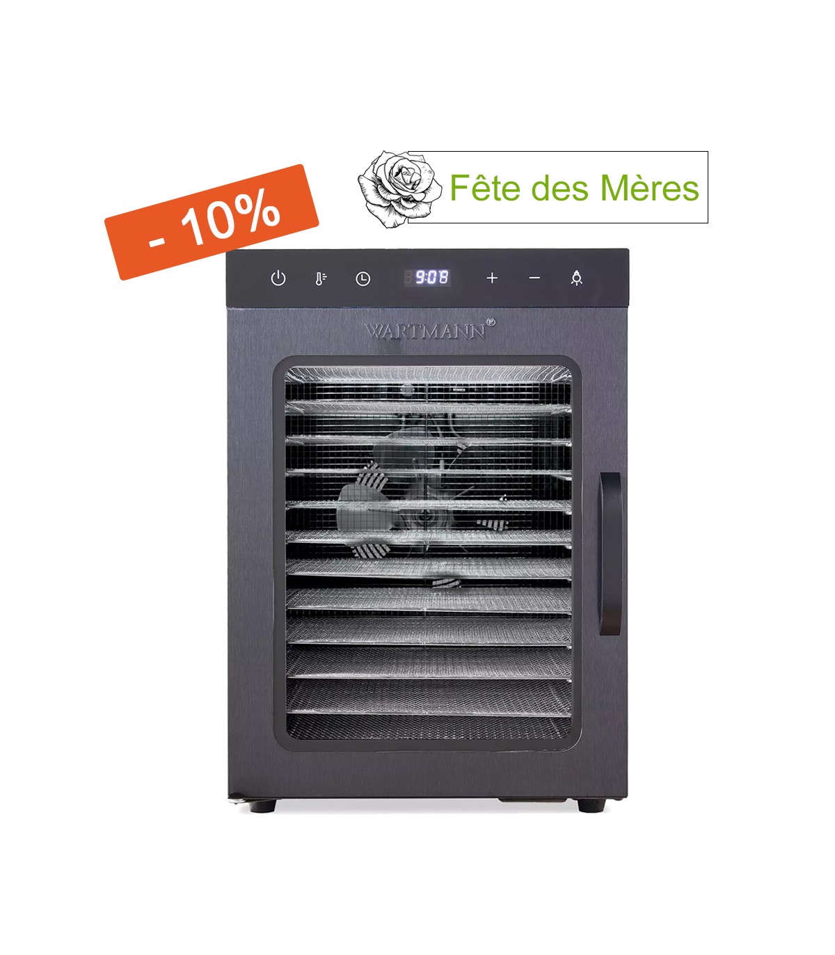Déshydrateur alimentaire Wartmann WM2512 noir
