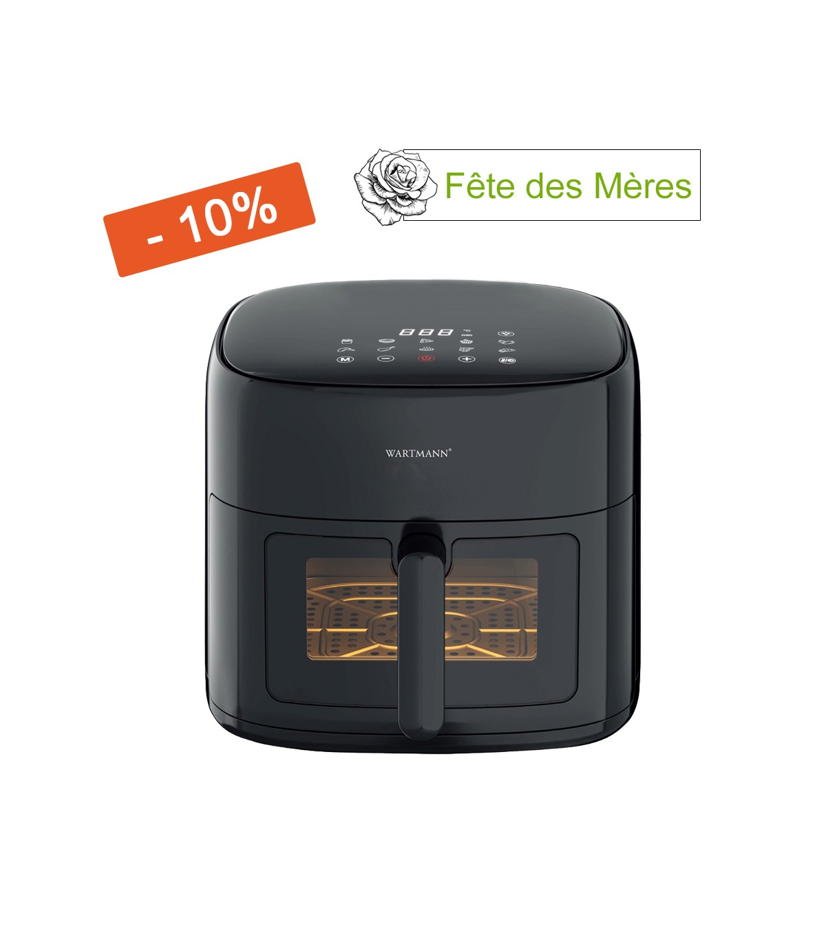Air Fryer friteuse sans huile cuve 6L en céramique