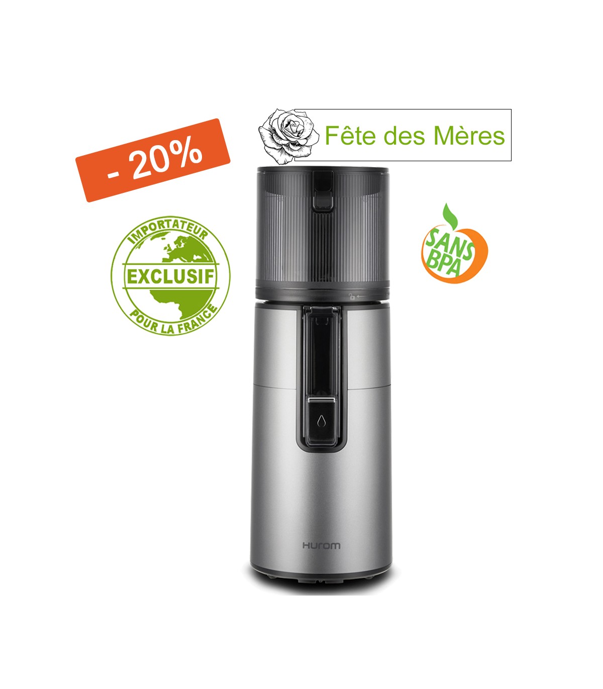 Extracteur de jus vertical Hurom H400 - Gris
