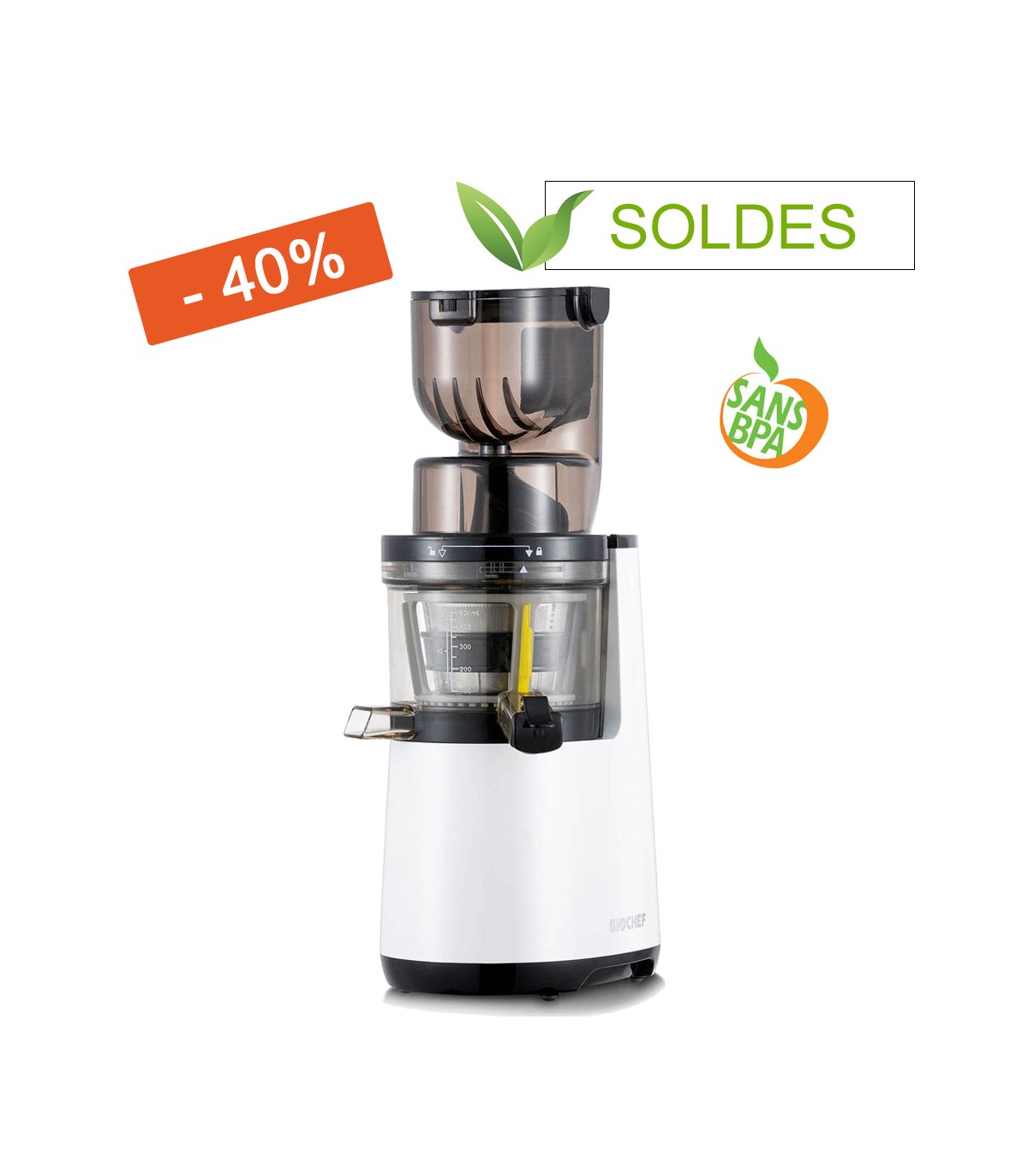 Extracteur de Jus BioChef Atlas Whole Slow Juicer - Blanc