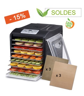 Déshydrateur BioChef Arizona SOL 9 plateaux - Noir