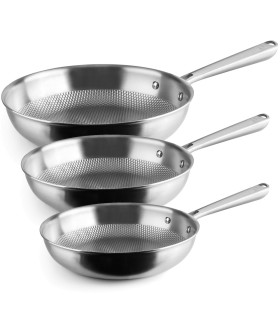 Lot de 3 poêles Titanium Lacor 100% titane