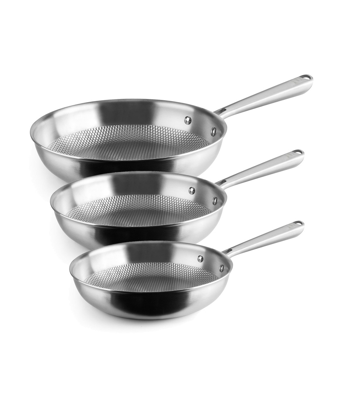 Lot de 3 poêles Titanium Lacor 100% titane