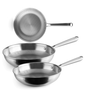 Lot de 3 poêles en titane Lacor Titanium