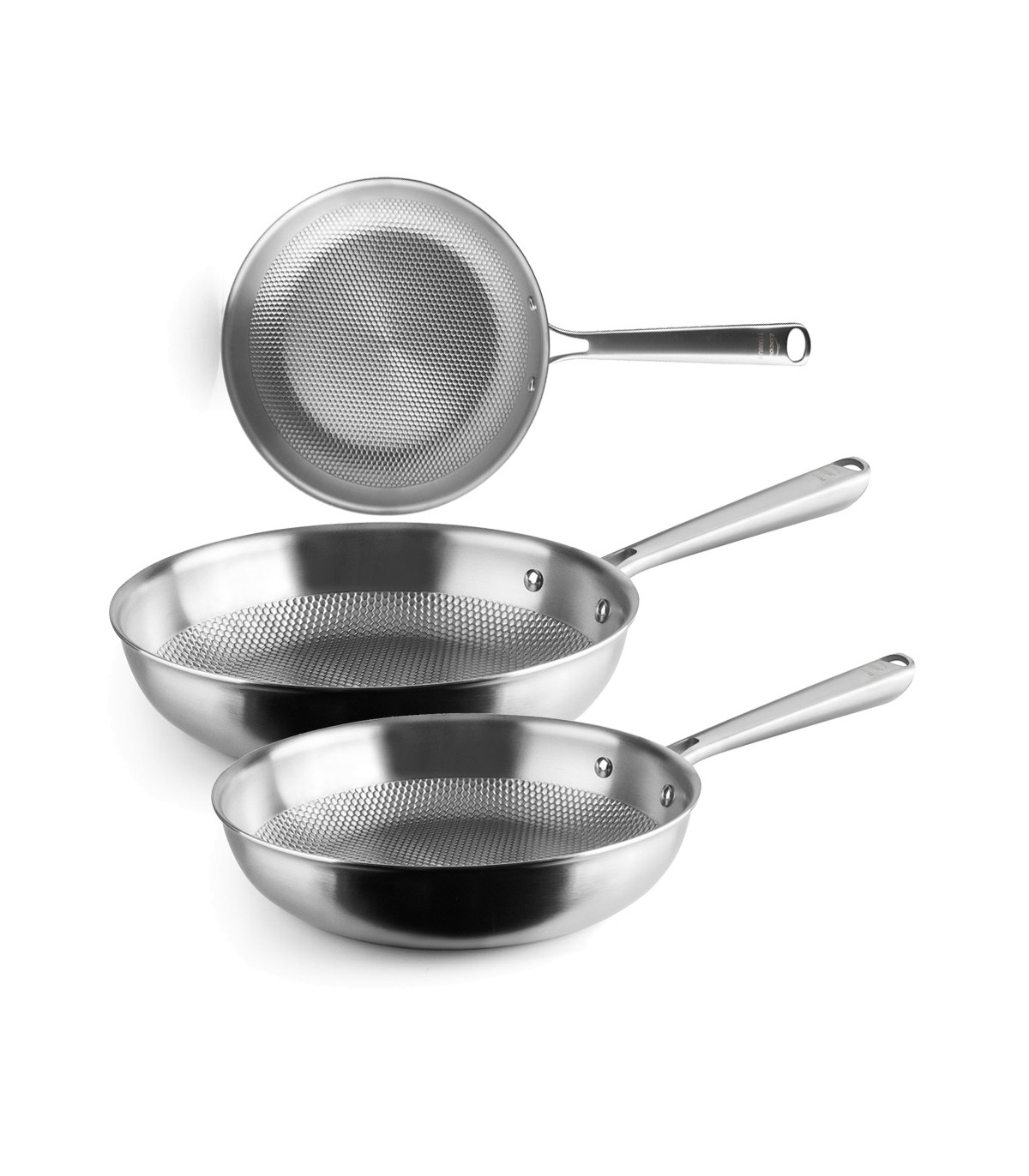 Lot de 3 poêles en titane Lacor Titanium