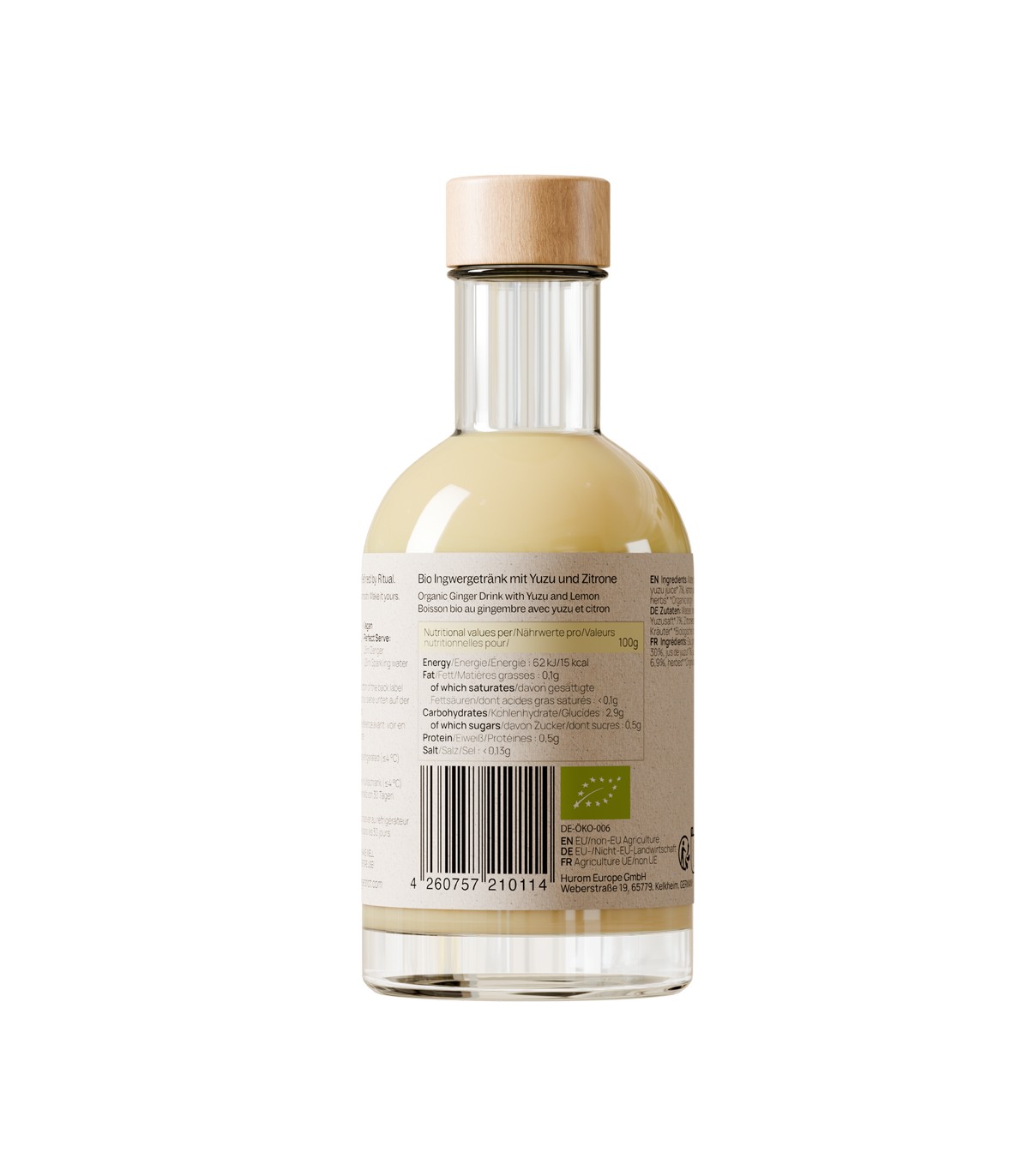 Jus concentré de gingembre Bio Zenger Bium - 200ml