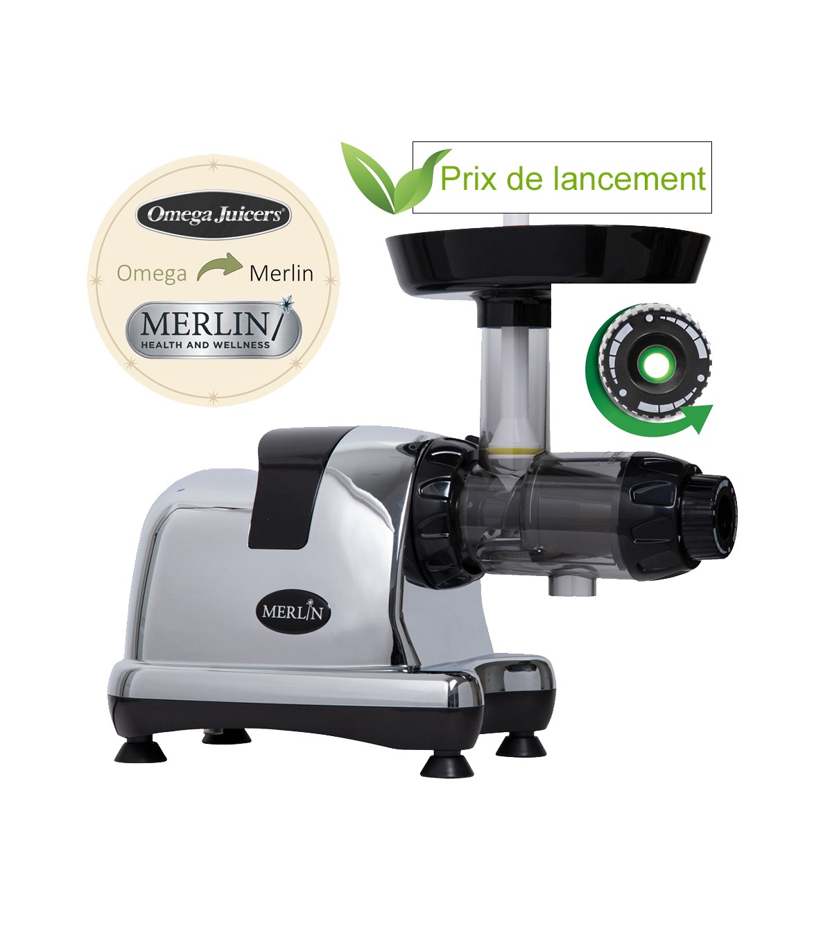 Extracteur de jus horizontal Merlin MNC500MC chromé