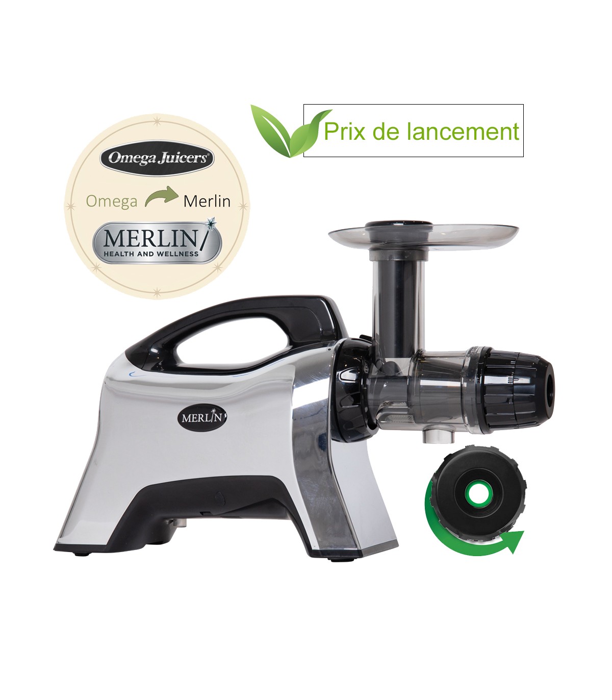 Extracteur de jus horizontal Merlin MNC700MC chromé