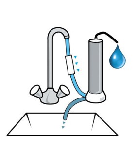 Promo-Pack ! Fontaine Inox + 1 préfiltre + 1 conductimètre