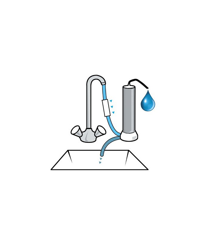 Promo-Pack ! Fontaine Inox + 1 préfiltre + 1 conductimètre