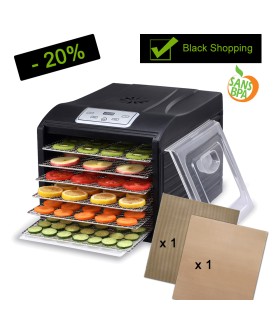Déshydrateur BioChef Arizona SOL 6 plateaux - Noir