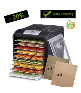 Déshydrateur BioChef Arizona SOL 9 plateaux - Noir