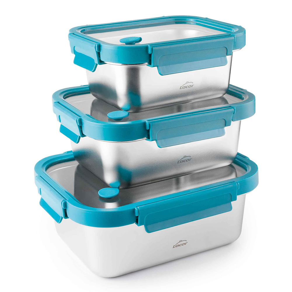 6 Pièces Boîtes De Conservation Alimentaire Avec Couvercle, Rondes, 1000 Ml + 600 Ml